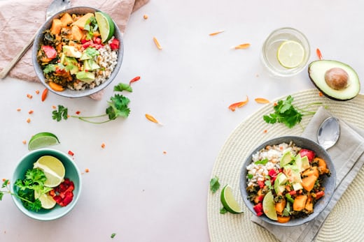 Stir-fry vegetables in a wok